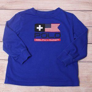 Ralph Lauren Polo American Flag Long Sleeve Tee